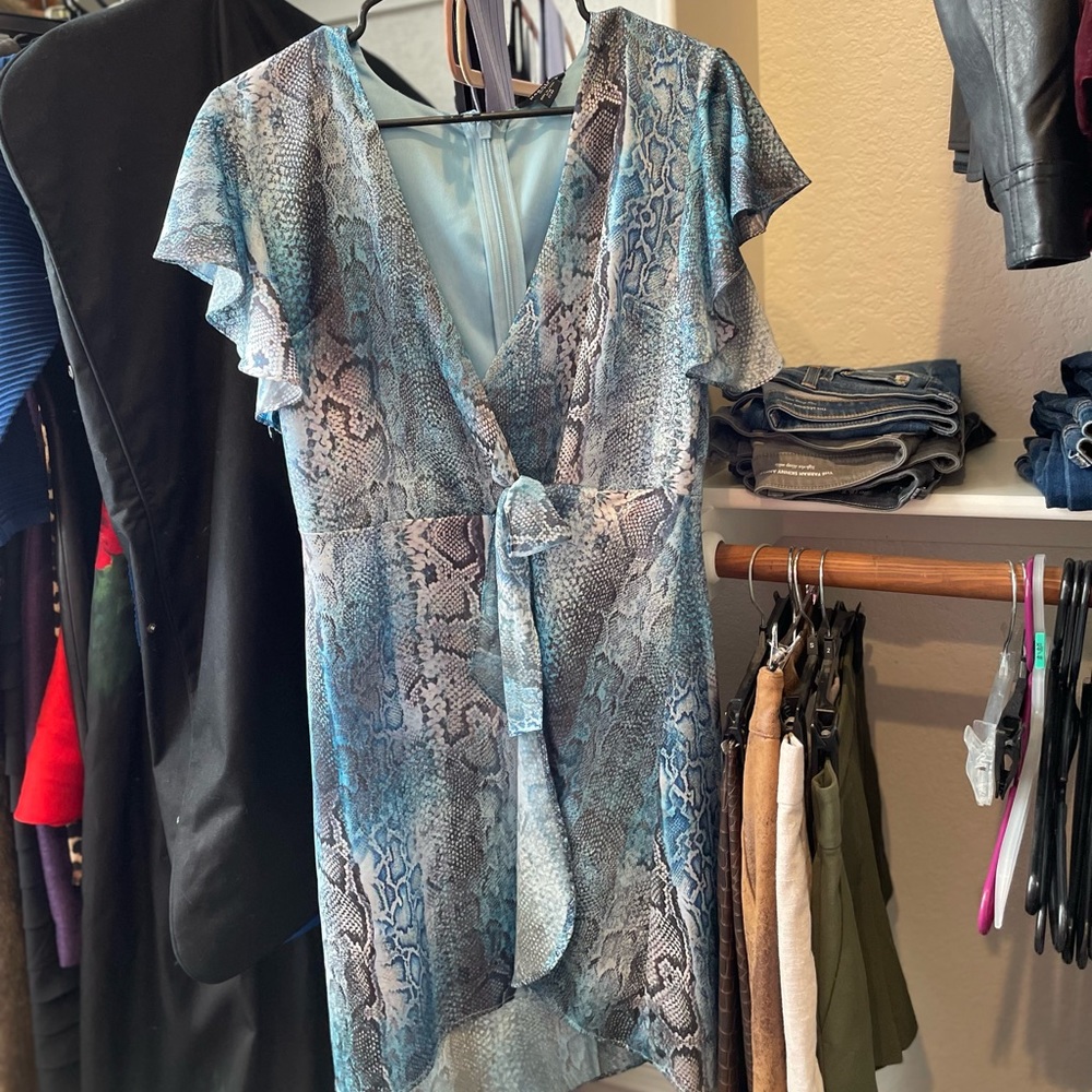 Snakeskin Wrap Dress
